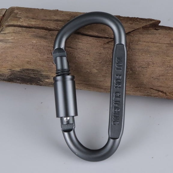 Aluminum Alloy D-ring Locking Carabiner Screw Lock Hanging Hook Buckle Keychain For Outdoor Camping Hiking