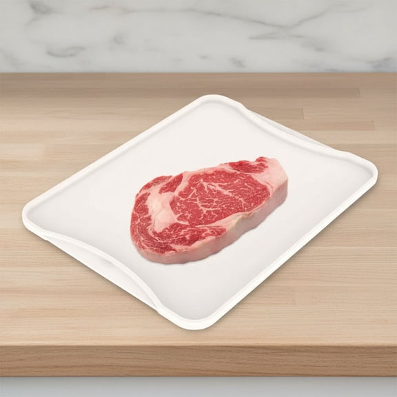 Aluminum Alloy Defrosting Tray for Rapid Thawing  Quick Thaw Plate for Meat, Fish & Poultry  Durable, Non-Stick, Kitchen Safe, Hygienic and Fast Defrosting