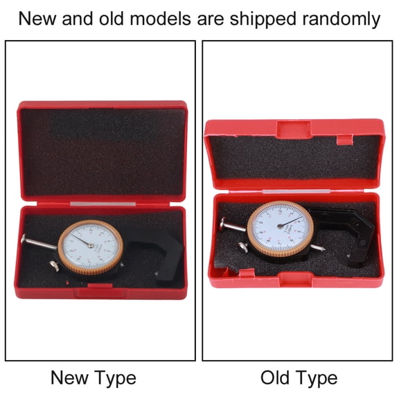Aluminum Alloy Dial Thickness Gauge 0-20mm Range with Locking Screw for Paper, Sheet Metal, and Pipe Measurement - Black