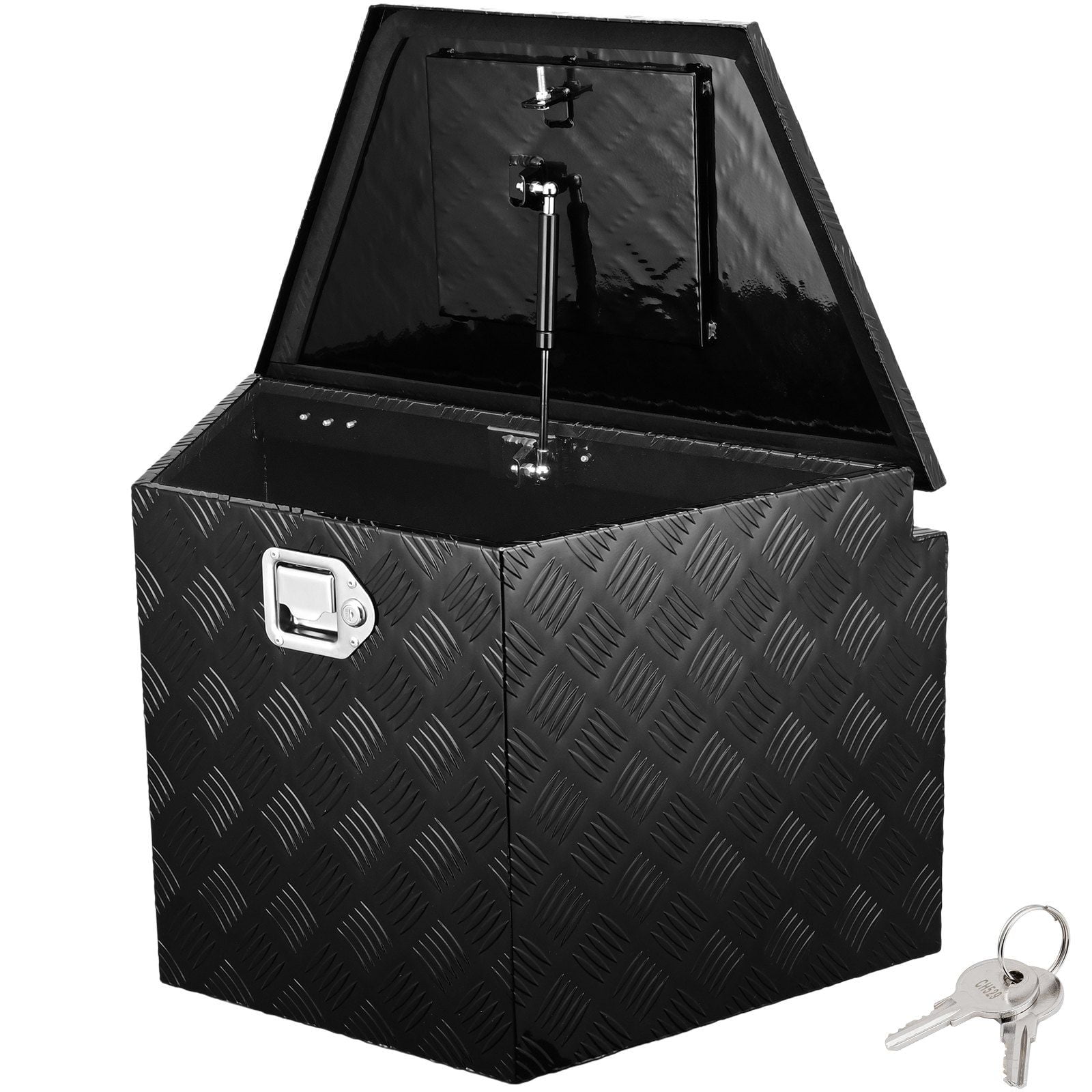 20 X 12 X 9.5 Inch Aluminum Diamond Plate Tool Box – Lockable For Pickup, RV, Trailer