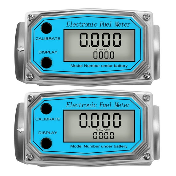 Aluminum Alloy Digital Flow Meter LCD Electronic Fuel Meter Flowmeter NPT Counter Petrol Methanol Water ,Accurate Measurement