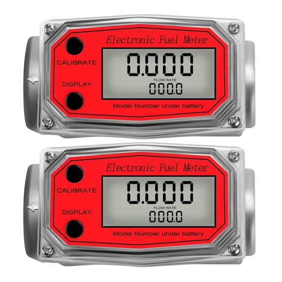 Aluminum Alloy Digital Flow Meter, LCD Electronic Fuel Meter Flowmeter, NPT Counter Petrol Methanol Water ,Accurate Measurements