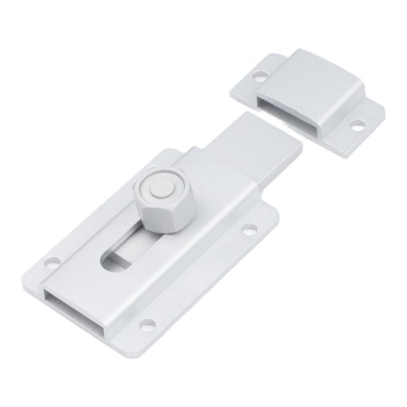 Aluminum Alloy Door Bolt Lock with Anti Lock Buckle and Multi Hole Mounting Design for Strong Security on Internal Doors Balconies and Glass Doors (silver)