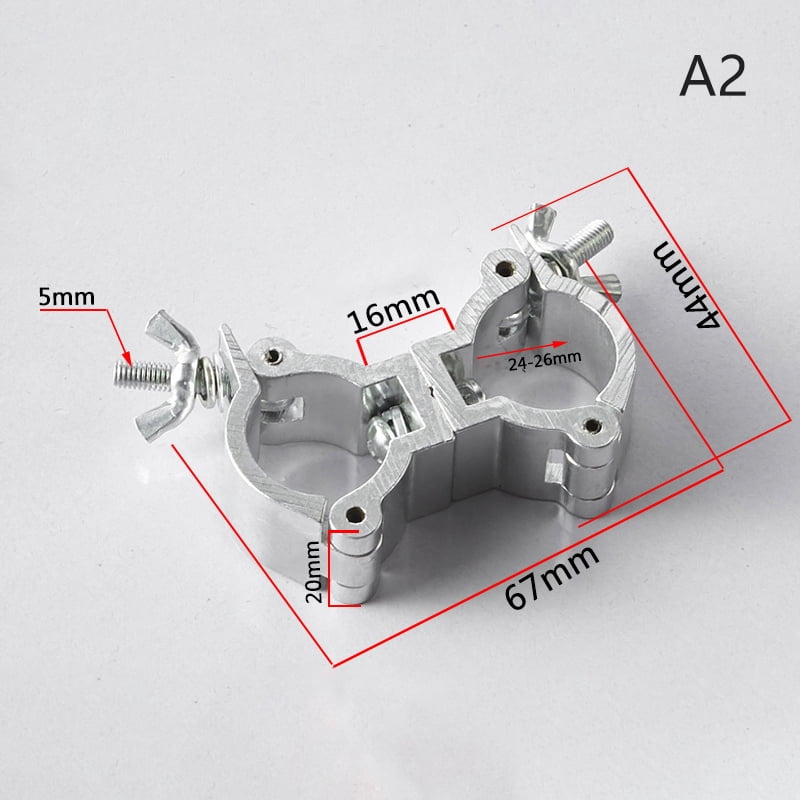 Aluminum Alloy Double Ring Buckle Stage Lights Clamp Clip Bracket 18 ...
