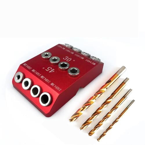 Aluminum Alloy Drill Guide Jig for 30, 45, and 90 Angled and Straight Hole Drilling