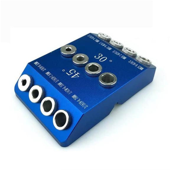 Aluminum Alloy Drill Guide Jig for 30, 45, and 90 Angled and Straight Hole Drilling