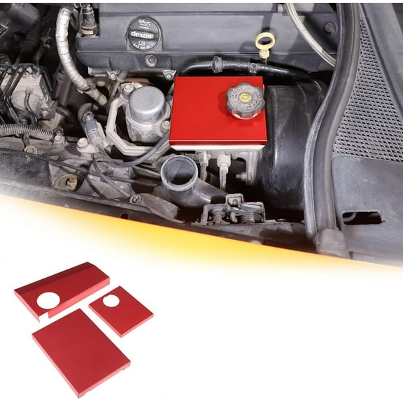 Aluminum Alloy Engine Antifreeze Fuse Box Cover for Chevrolet Corvette C7 2014-2019 Hood Engine Trim Sticker Interior Accessories