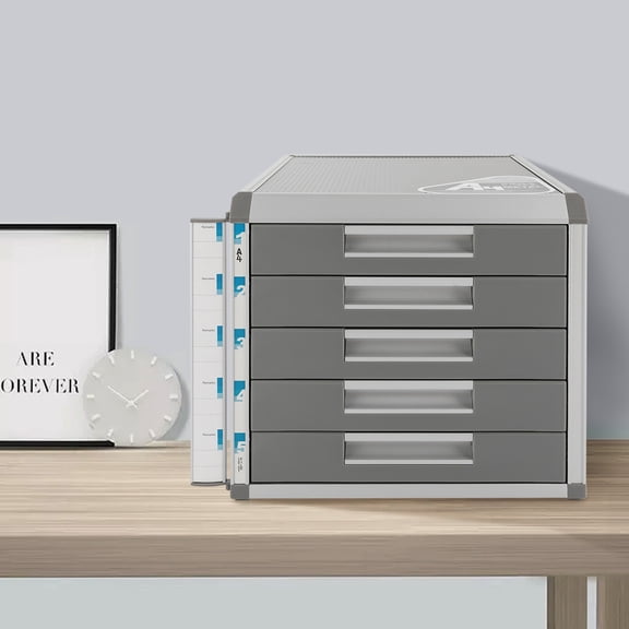 Aluminum Alloy File Organizer Lockable Drawer Organizer Desktop Drawer Organizer