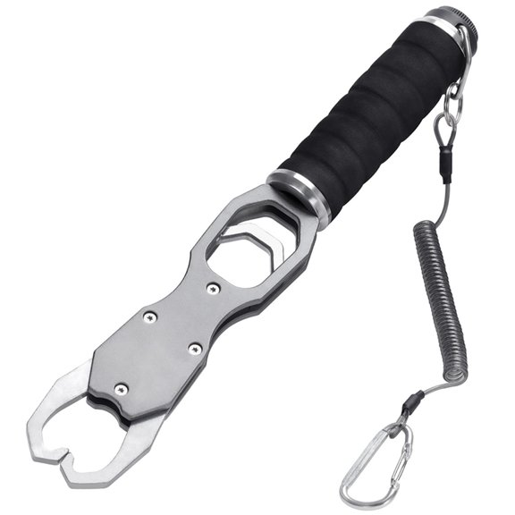 Aluminum Alloy Fishing Grip Pliers Accessories 18kg Spring Scale 360 Rotation Adjustable Grabber Tool Seawater