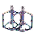 thumbnail image 1 of Aluminum Alloy Flat MTB Pedals, Sealed Bearings, Non- Platform, Lightweight, Universal 9/16 Fit Color B One Size 375g (Pair), 1 of 4