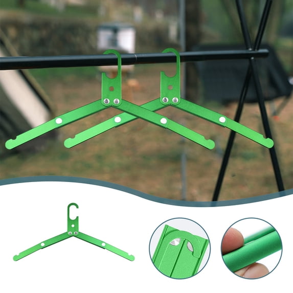 Aluminum Alloy Foldable Clothes Rack, Portable Drying Rack for Outdoor Camping, Travel Business Trip Laundry Stand