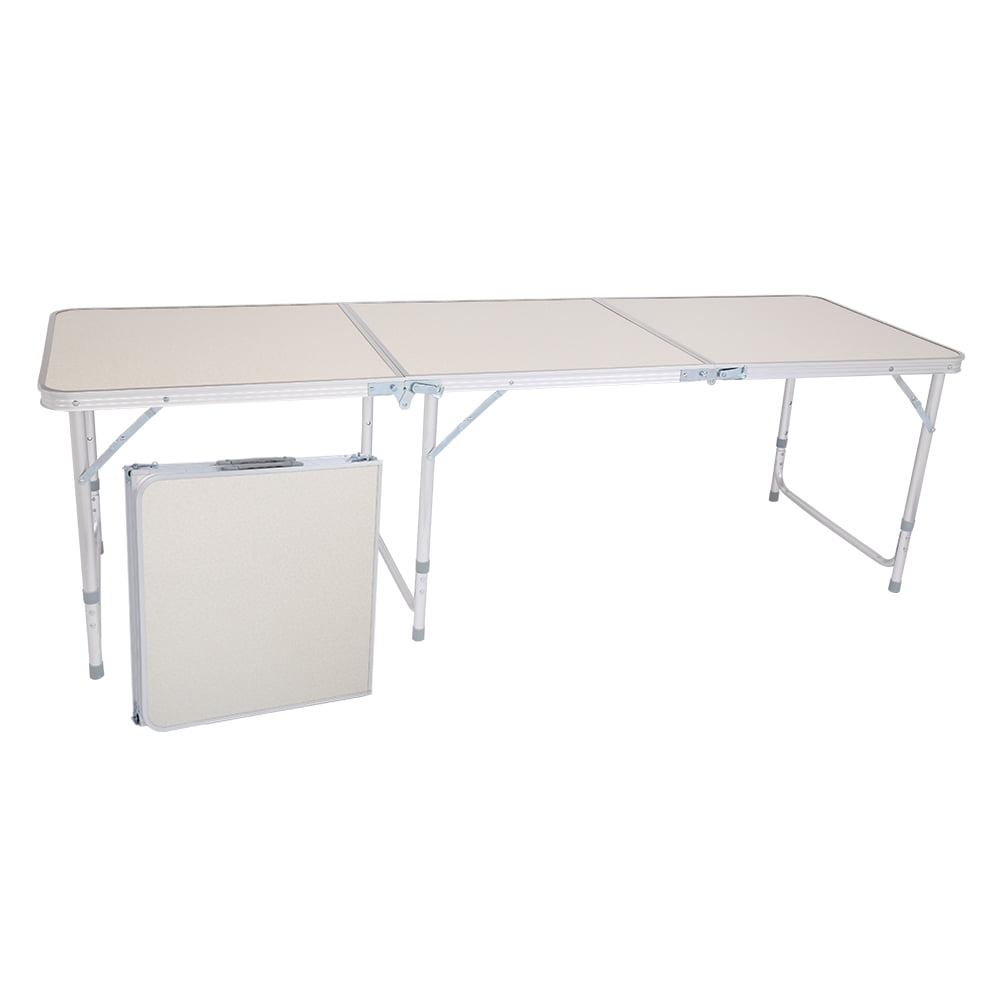 Aluminum Alloy Folding Table White, 180x60x70cm