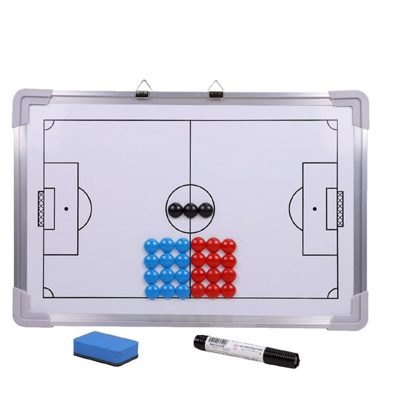 BESTOYARD 27Pcs White Football Board Coaching Training Board with Hanging Ring and Magnetic Accessories