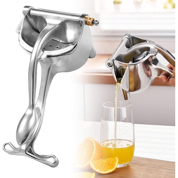 Heavy Duty Manual Fruit Juicer Press, 2026 New Hand Press Citrus Squeezer With Large Capacity Bowl, Detachable Aluminum Alloy Juice Extractor for Oranges Lemons and Other Fruits