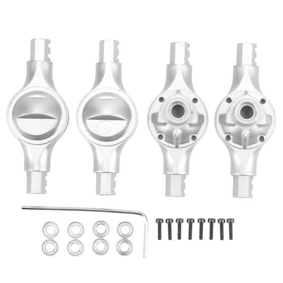 Aluminum Alloy Front Rear Axle Housing Replaceable Durable Axle Shell for Xiaomi XMYKC01CM 1/16 Car Silver