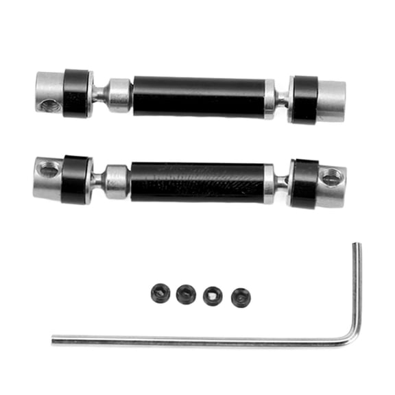Aluminum Alloy Front Rear Center Drive Shaft - Rustproof, Wear Resistant Transmission Shaft for 1/24 Scale FCX24 Off-Road Vehicle - Black
