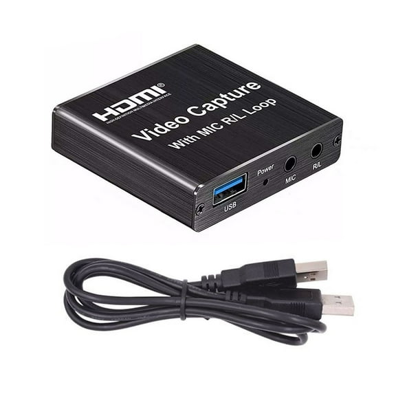 Aluminum Alloy HDMI Capture Card for OBS 4K Support, High-Speed Transmission for Live Streaming & Recording