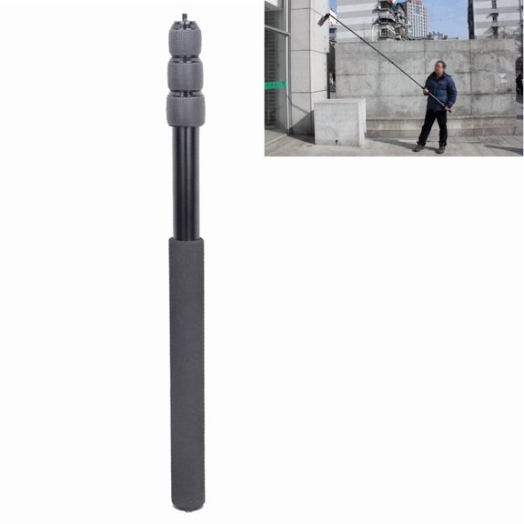 Aluminum Alloy Handheld Boom Pole Holder for SLR Camera / LED Light Microphone, Max Length: