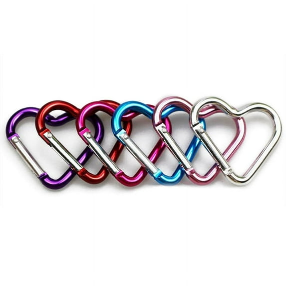 Aluminum Alloy Hanging Buckles Shaped Outdoor Color Safe Heart Buckle Small Heart Type Carabiner Color
