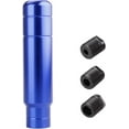 thumbnail image 1 of Aluminum Alloy Heavy Weighted Shifter Knob, 5" Auto Gear Shift Knob, Car Gear Lever Stick Shifter Handle,with 3 Threaded Adapters M8 M10 M12,Fit Most Automatic Manual Vehicle (Blue), 1 of 17