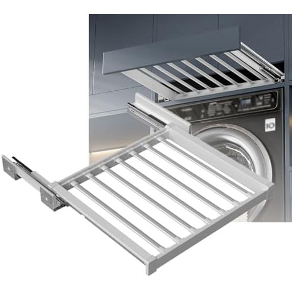 Aluminum Alloy Hidden Drying Rack, Retractable Pull-Out Pants Rack Drawer Hanging Drying Rack, Cabinet Space Saving Indoor Drying Rack(2,85-120cm)$$Home Decor, Kitchen, & Other