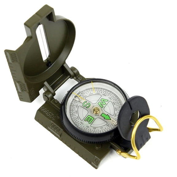 Aluminum Alloy Hiking Compasses Folding Lens Compasses Navigation Expeditions Tool for Outdoor Backpacking