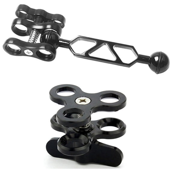 Aluminum Alloy Joint Arms 3 Section Joint Clamp for Black & Dual Joint Arm and 2 Butterfly Clip