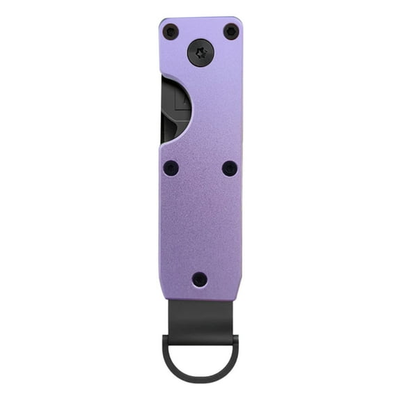 Aluminum Alloy Keyholder Key Storage，Key Organizer Compact Key Holder Metal Key Chain Minimalist Key Case Key Holder for Keychain Secures 1-5 Keys(Purple)