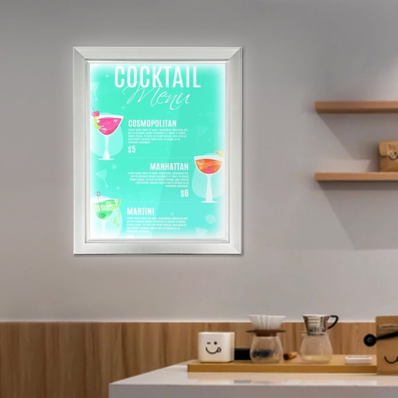 Aluminum Alloy LED Movie Poster Frame, Photo Frame LED Light Box Display Sign Holder,Magnetic Frame Wall Mounting LED Poster Frame for Movie Poster Advertising Display