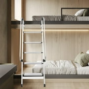 Aluminum Alloy Ladder for Bunk Bed, 150kg/330.69lbs Load Capacity, 5-Step Stair with Removable Handrails for Dormitories