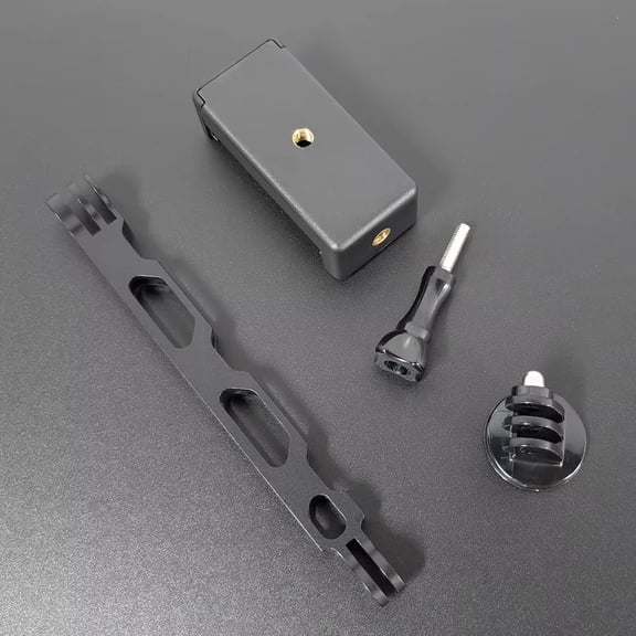 Aluminum Alloy Lengthened Extension Arm Bracket Kit, Hollow Selfie Helmet Mount Rod with Phone Clip Adapter for GoPro, Insta360 X5 X4, DJI Osmo Action Series Action Cameras