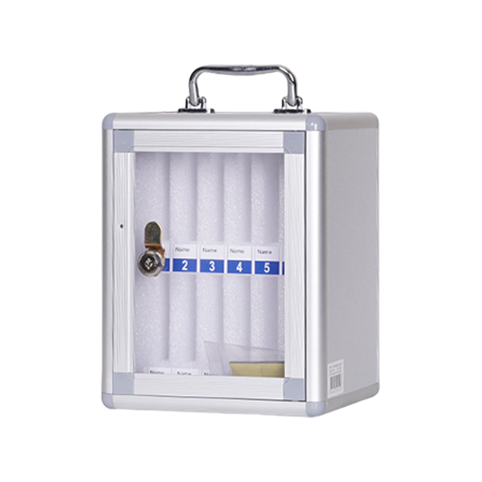 Aluminum Alloy Lockable Phone Container Wall Mounted Multi Slot Cabinet ...