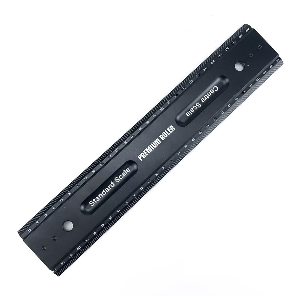 Aluminum Alloy Marking Ruler Woodworking Scriber Square Multi-function ...