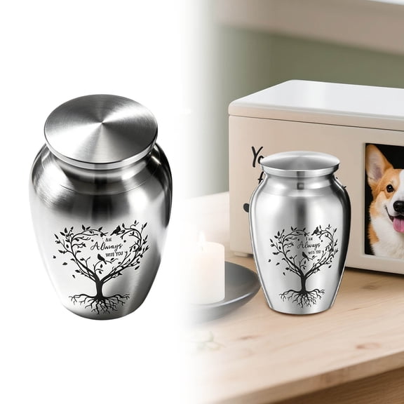 Aluminum Alloy Memorial Storage Box Set Compact Sealed Keepsake Container Smooth Finish Lightweight Souvenir Organizer for Family Remembrance Ritual Display 2.6×1.8×1.8 Inch