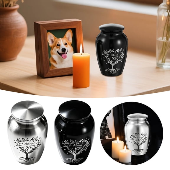 Aluminum Alloy Memorial Storage Box Set Compact Sealed Keepsake Container Smooth Finish Lightweight Souvenir Organizer for Family Remembrance Ritual Display 2.6×1.8×1.8 Inch