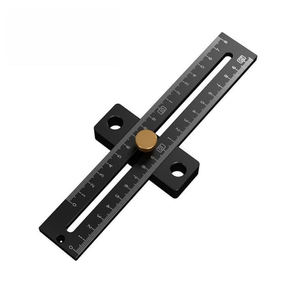 Aluminum Alloy Metric Line Scribe Positioning Measuring Ruler for Woodworking