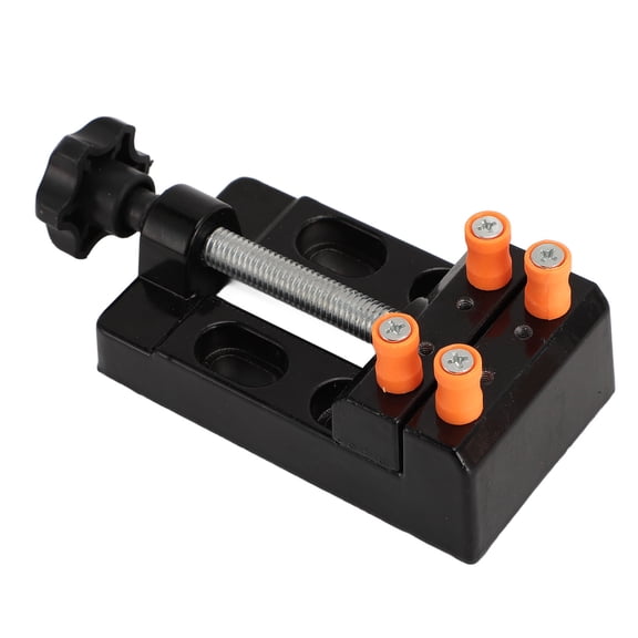 Aluminum Alloy Mini Bench Vise Clamp with 4 Support Columns & 2 Clamp Blocks, 0-2.1 Inch Opening for Watch Repair and Jewelry Making