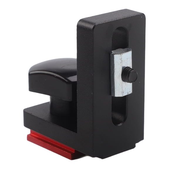 Aluminum Alloy Miter Track Jig for 30/45/75mm Bevel Tracks, T-Slot F-Slot Stop Block Positioner for Table Saw Woodworking Tools Red Black(F30 Black)