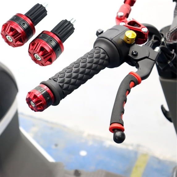 Aluminum Alloy Motorcycle Handlebar End Plugs for Improved Grip and Protection, Easy Installation, Multiple Colors