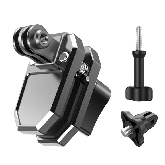 All Aluminum Alloy Motorcycle Windshield Clip Mount for GoPro Hero 13/12/11/10/9, Motorbike Windscreen Clamp with Adapter for DJI Osmo Action 6/3/4/5 Pro, Insta360 X5/X4, Action Camera Accessories