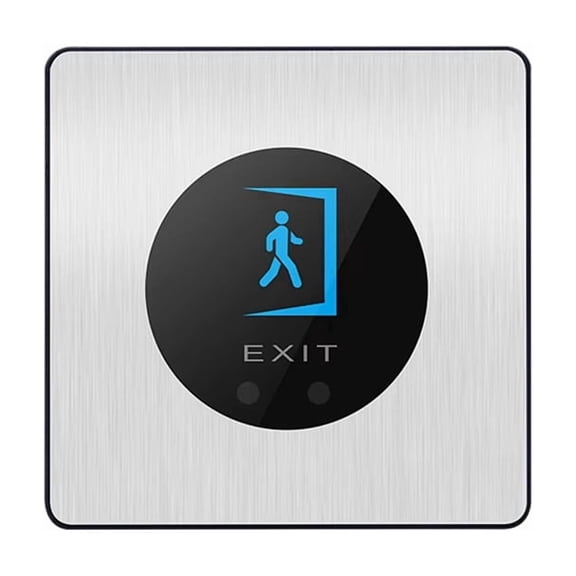 Aluminum Alloy No-Touch Infrared Access Control Switch for 86-Type Panel - Exit Door Button, Auto Reset