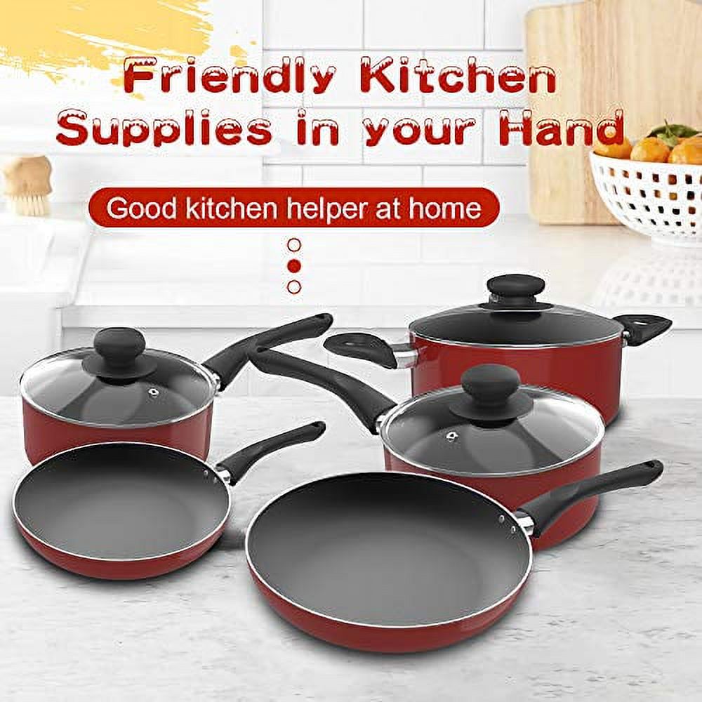 Aluminum Alloy NonStick Cookware Set, Pots and Pans 8Piece Set