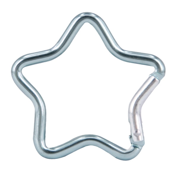 Aluminum Alloy Outdoor Star Shaped Spring Snap Locking Carabiner Clip Keychains For Backpack Camping Hiking Traveling Rubber Pad