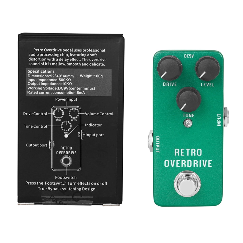 Aluminum Alloy Overdrive Pedal with Flexible Practice Pedal for Guitarists and Vintage Sound Enthusiasts
