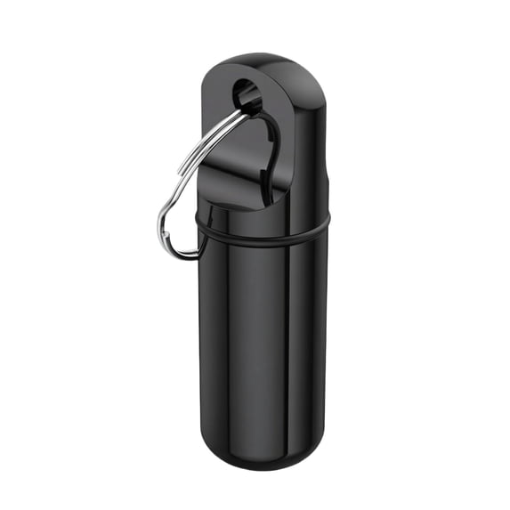 Aluminum Alloy Pill Box Keychain, Metal Sealed Storage Container for Travel, Waterproof Mini Pill Case for Emergency and Outdoor Use