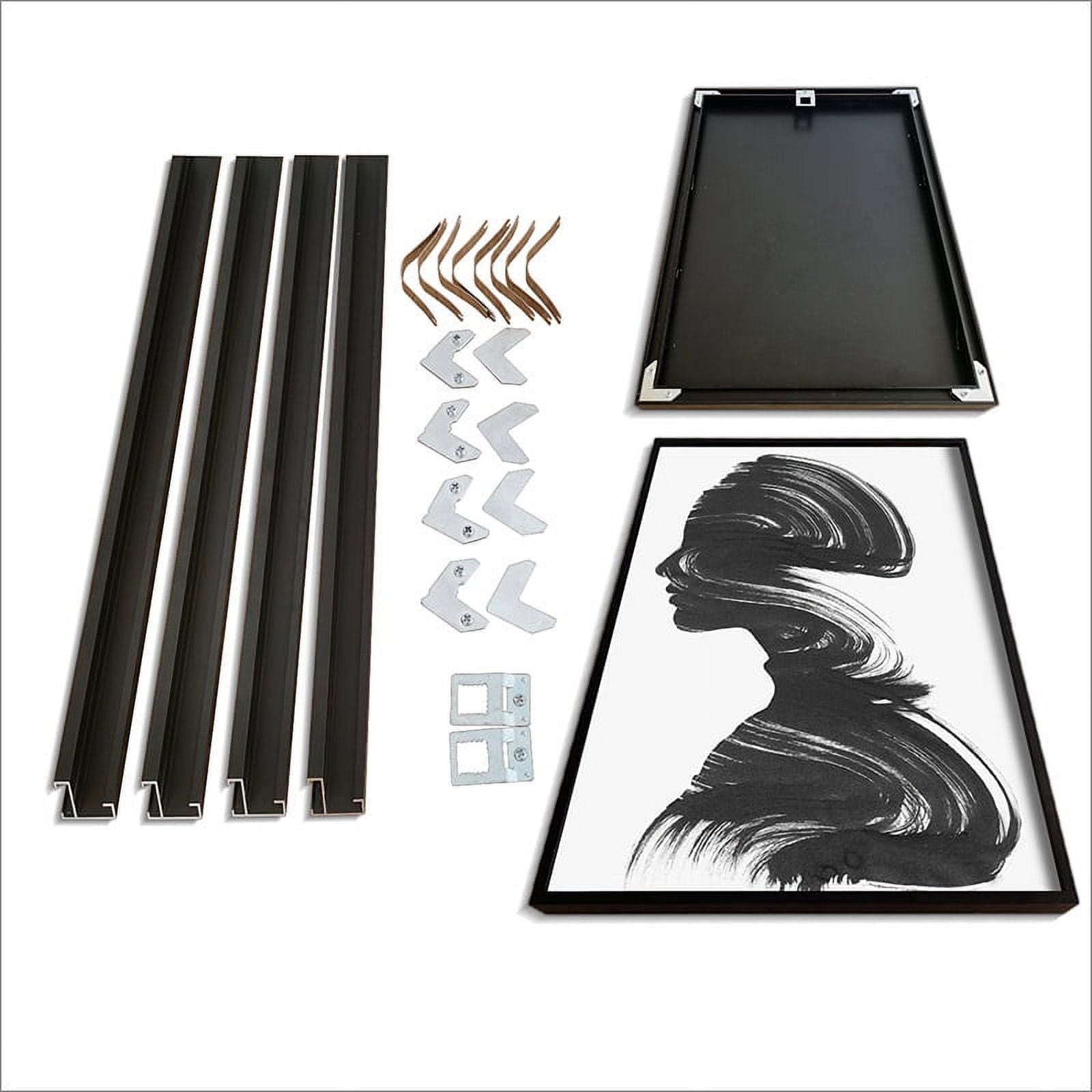Aluminum Alloy Po Frame, Canvas Frame, DIY Picture Frame, Black Three