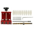 Aluminum Alloy Pocket Hole Drill Guide Woodworking Punch Tool Red