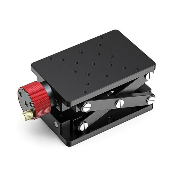 Aluminum Alloy Precise Manual Lift Platform Lab Jack Elevator Scissor Type Lifting Travel 55mm,1 x Aluminum Alloy Precise Manual Lift,Photo Color