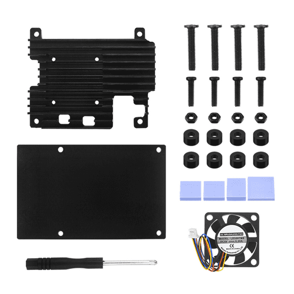 Aluminum Alloy Protective Case for Raspberry Pi 5 Motherboards With Cooling Fan TAPDRA Spare Part