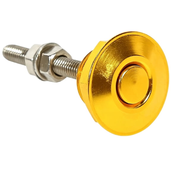 Aluminum Alloy Quick Latch Auto Hood Pins, 1.18 Inch 30Mm Diameter Push Button Quick Release Bonnet Lock Clip, High Clamping force Vehicle Hardware, Lightweight Replacement Accessory,Gold